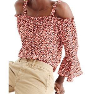Jcrew heart cold shoulder top